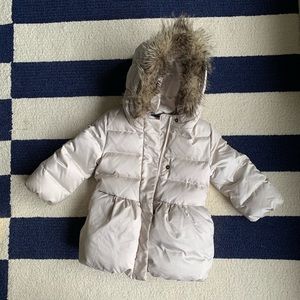 GAP Winter Jacket with Faux Fur Trim (Size 2T)